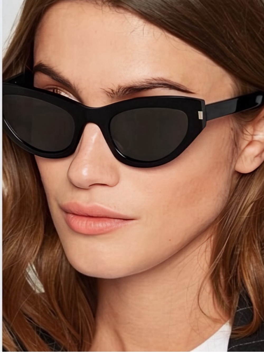 SAINT LAURENT Black Grace Cat-Eye Sunglasses SL-215-001–NWT